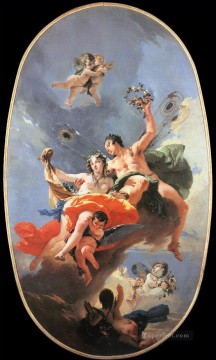 Giovanni Battista Tiepolo Painting - The Triumph of Zephyr and Flora Giovanni Battista Tiepolo